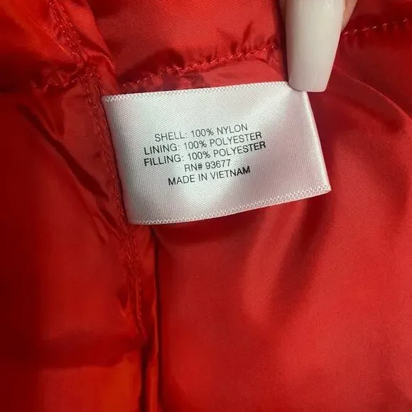 NWT Red Puffer Coat Jacket Removable Hood Size SMALL - Picture 14 of 16